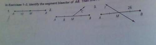 Can someone me with these three questions the directions say, " in exercises 1-3, identify the seg