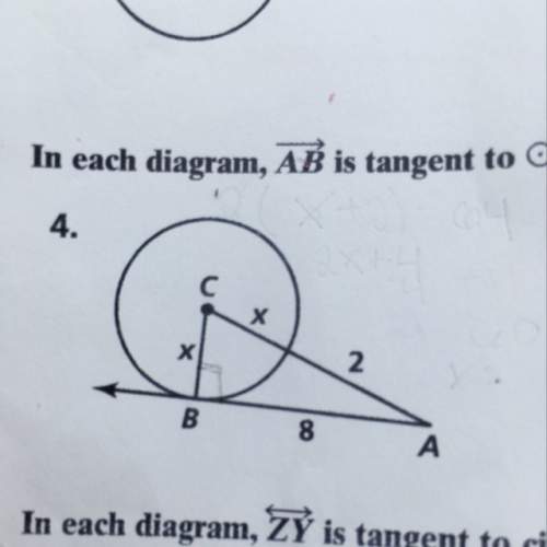 How do i solve this geometric problem? (in each diagram, line ab is tangent to center at b. find th