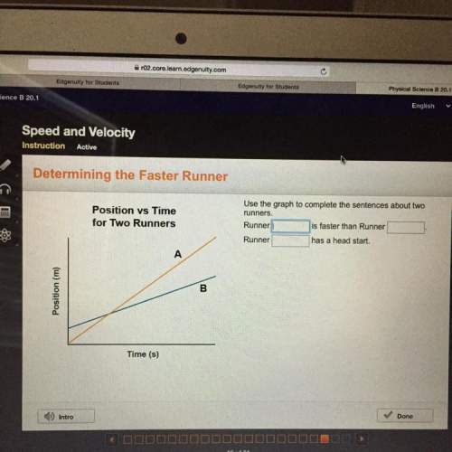 Determining the faster runner position vs time for two runners use the graph to co