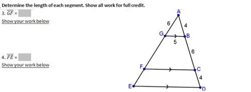 (proportions and similar triangles). determine length of each segment (picture attached).