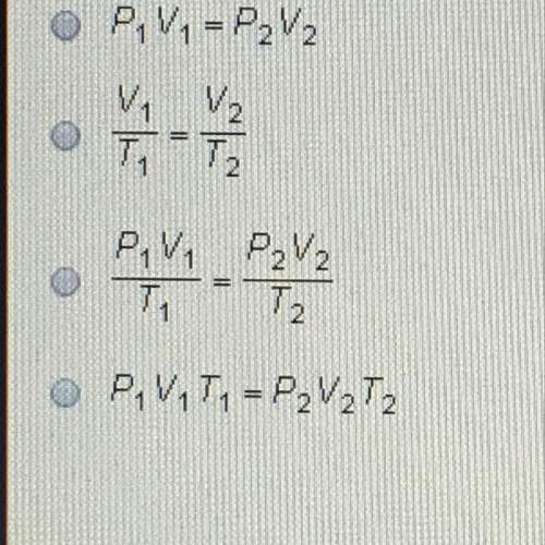 Which equation represents the combined gas law?