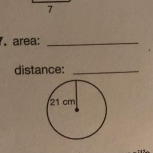 How do i find the area and distance of this circle?