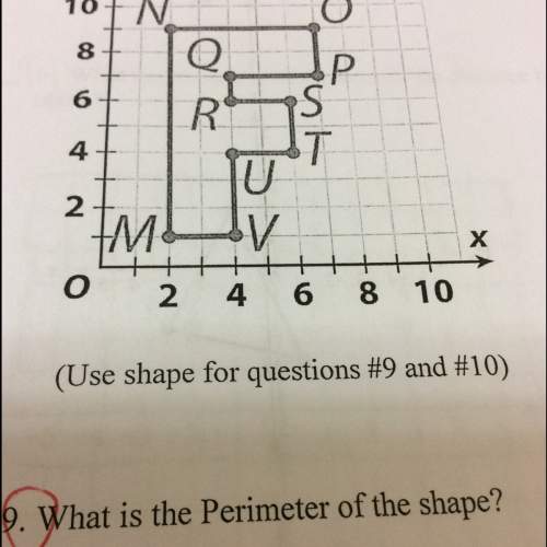 The picture is with it can you answer number 9 what is the pereimeter of the shape thx!