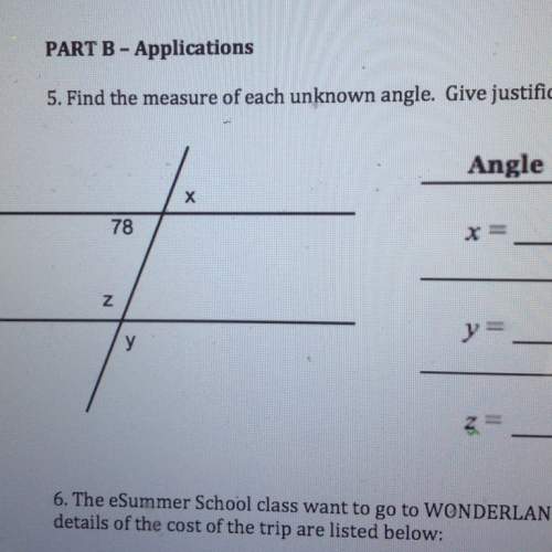 Find the measure of each unknown angle