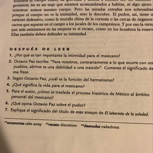 What are the answers for 1-7 on the question of "el laberito de la soledad" mascaras mexicanas