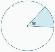 The arc length of the shaded part of the circle is 2pi inches.  which equation can