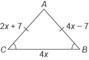 What is the length of side bc of the triangle? explain how you did it .