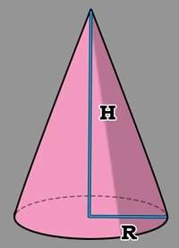 The cone shown has a volume of 12π in3. find the volume of a cylinder with the same base and height