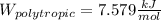 W_{polytropic}=7.579\frac{kJ}{mol}
