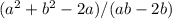 (a^2+b^2-2a)/(ab-2b)