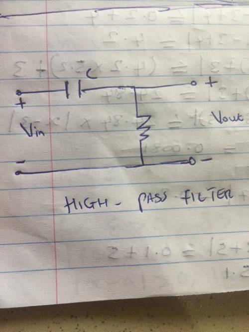 (a) Design a high-pass filter with a cutoff frequency of 40 kHz. Use0.01 uF capacitor and an appropr