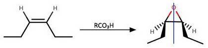 The two reactions above, show routes for conversion of an alkene into an oxirane. If the starting al