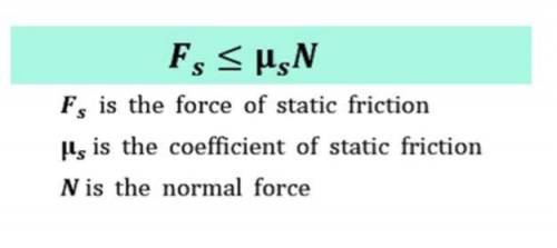 The coefficient of static friction is usually