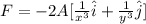 F=-2A[\frac{1}{x^3}\hat{i}+\frac{1}{y^3}\hat{j}]