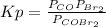 Kp = \frac{P_{CO}P_{Br_{2}}}{P_{COBr_2}}