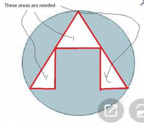 Which of the following represents the area of the white (unshaded) region? * A.) Area of Big triangl