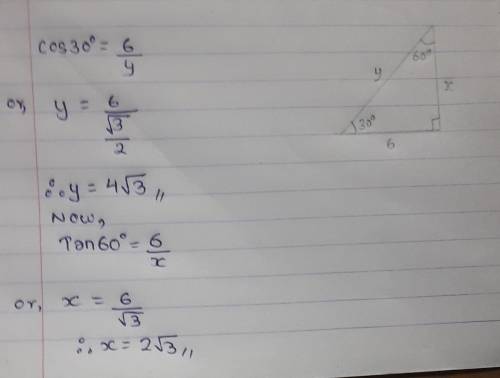 For the triangle show, what are the values of x and y (urgent help needed)