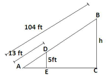 Use a proportion to solve the problem. Round to the nearest tenth as needed.

Triangle in a triangle