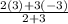 \frac{2(3)+3(-3)}{2+3}