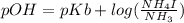 pOH = pKb + log (\frac{NH_4I}{NH_3})