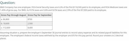 Exercise 9-6 Payroll-related journal entries LO P2 Assuming situation a, prepare the employer's Sept