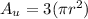 A_u = 3(\pi r^2)