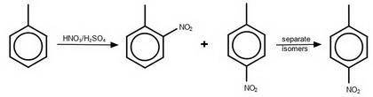 For this assignment, the target compound that you should synthesize is 1-methyl-4-nitro-benzene. Thi