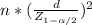 n*(\frac{d}{Z_{1-\alpha /2}})^2