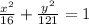 \frac{x^2}{16} +\frac{y^2}{121} =1