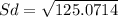 Sd = \sqrt{125.0714}