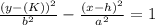 \frac{(y-(K))^{2} }{b^{2} } -\frac{(x-h)^{2} }{a^{2} } =1
