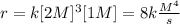 r=k[2M]^3[1M]=8k\frac{M^4}{s}