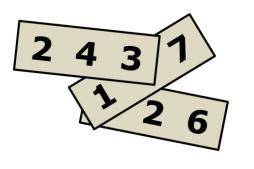 On each of three pieces of paper a three digit number is written two of the digits are covered . The