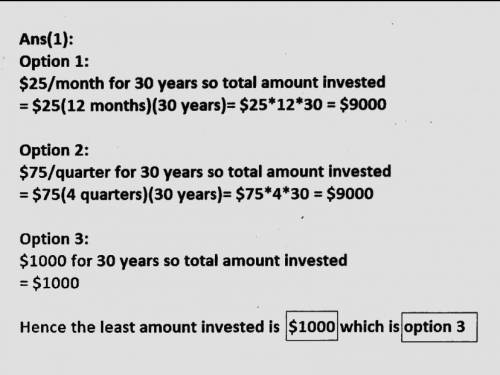 CAN SOMEONE PLEASE HELP

You are considering different investment strategies to save for your retire