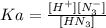 Ka=\frac{[H^+][N_3^-]}{[HN_3]}