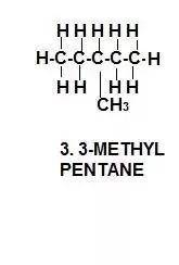 Write down structures for three isomers of hexane