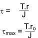 Write torsion equation and explain the importance of each components.