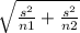 \sqrt{\frac{s^{2} }{n1} +\frac{s^{2}}{n2}    }