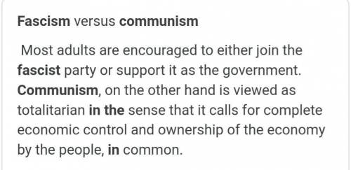 What is the difference between Communist and Fascist