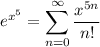 e^{x^5}=\displaystyle\sum_{n=0}^\infty\frac{x^{5n}}{n!}
