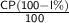 \mathsf{  \frac{CP(100 - l\%)}{100} }