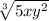 \sqrt[3]{5xy^2}