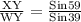 \frac{\text{XY}}{\text{WY}}=\frac{\text{Sin59}}{\text{Sin39}}