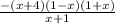 \frac{ - (x + 4)(1 - x)(1 + x)}{x + 1}