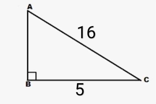The length of the hypotenuse of a right triangle is 16 inches. If the length of one leg is 5 inches,