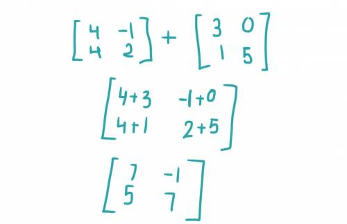 Add the matrices to find the answer.
