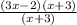 \frac{(3x-2)(x+3)}{(x+3)}