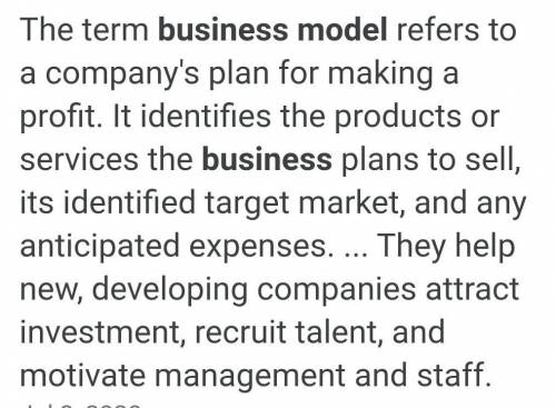 What is business operation scheme model?