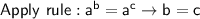 \sf Apply \ rule : a^b=a^c \rightarrow b=c