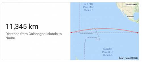 Both the Galapagos Islands and the island of Naura are on the Equator, but the Galapagos Islands are
